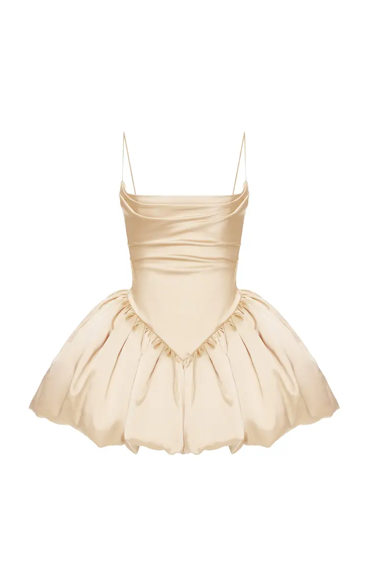Saris Satin Convertible Mini Dress
