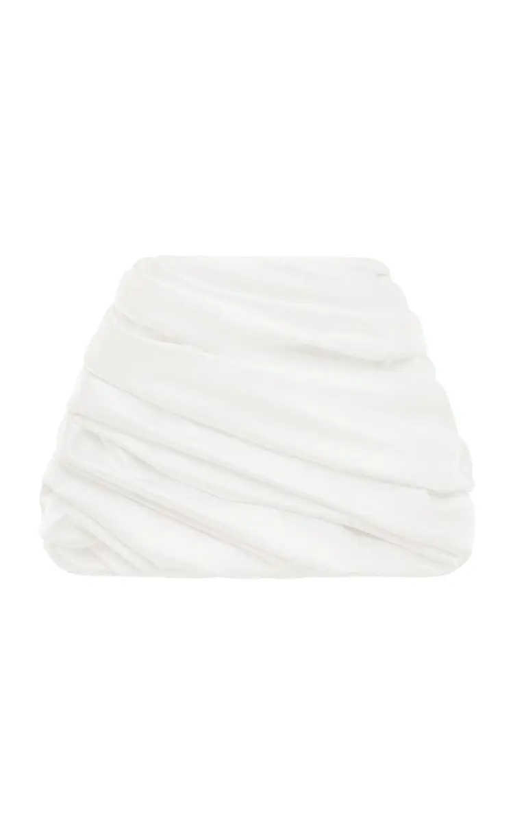 BALYKINA Ruched Mini Skirt With Detachable Train