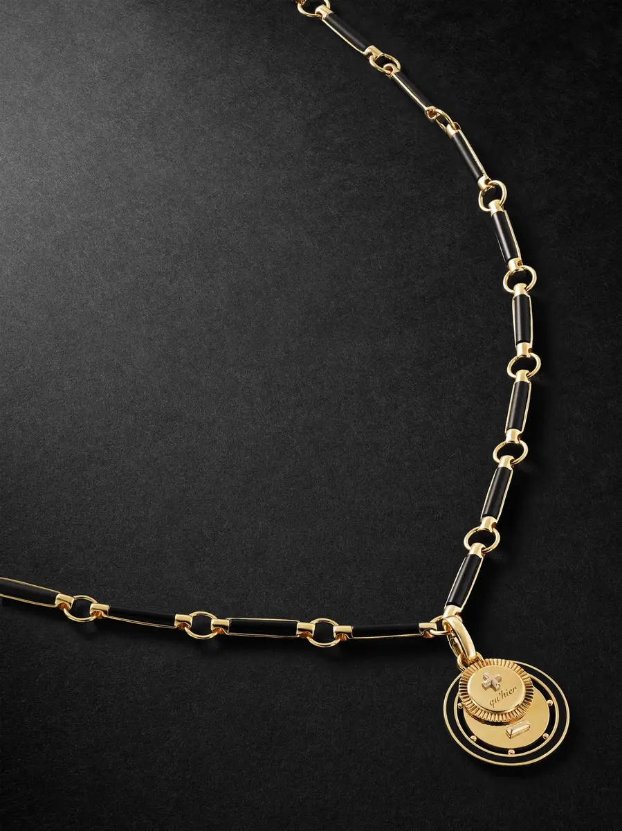 Foundrae Ever Growing Vivacity 18-Karat Gold Onyx Necklace - Men | Image 1 Foundrae Ever Growing Vivacity 18-Karat Gold Onyx Necklace - Men | Image 1