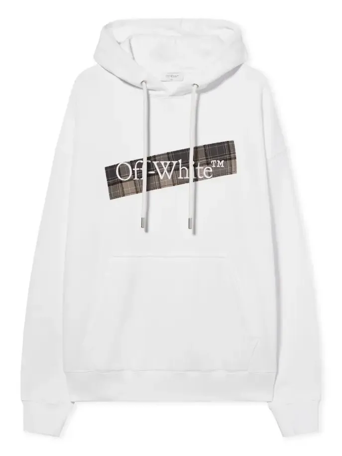 Off-White Diagonal Flannel Hoodie