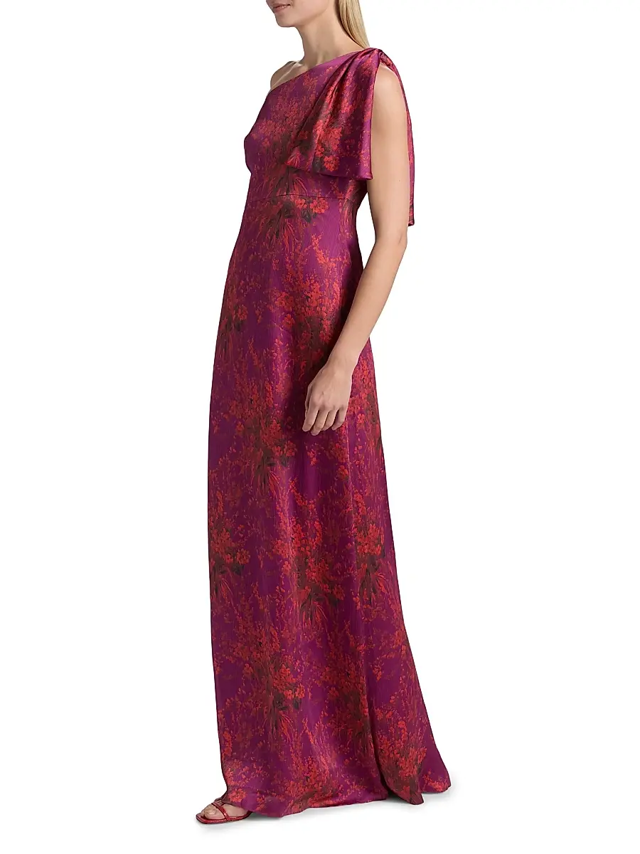 SACHIN & BABI Women's Chelsea Floral One-Shoulder Gown | Thumbnail 4