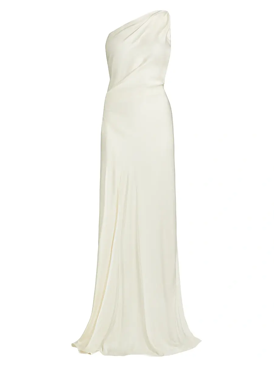 A.L.C. Women's Aster Asymmetric Draped Gown - Cream | Image 1 A.L.C. Women's Aster Asymmetric Draped Gown - Cream | Image 1