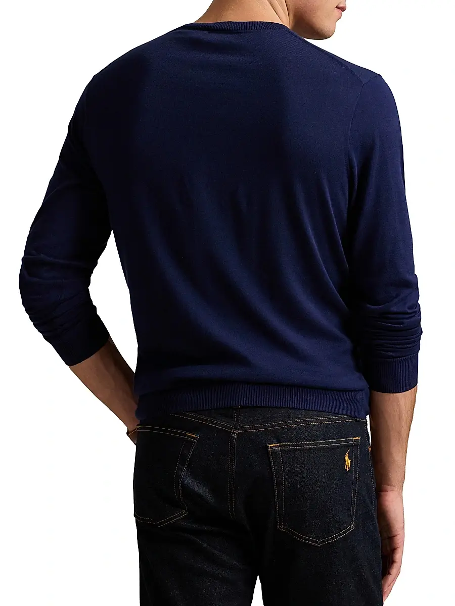 Polo Ralph Lauren Men's Cotton Crewneck Sweater | Thumbnail 4 Polo Ralph Lauren Men's Cotton Crewneck Sweater | Thumbnail 4