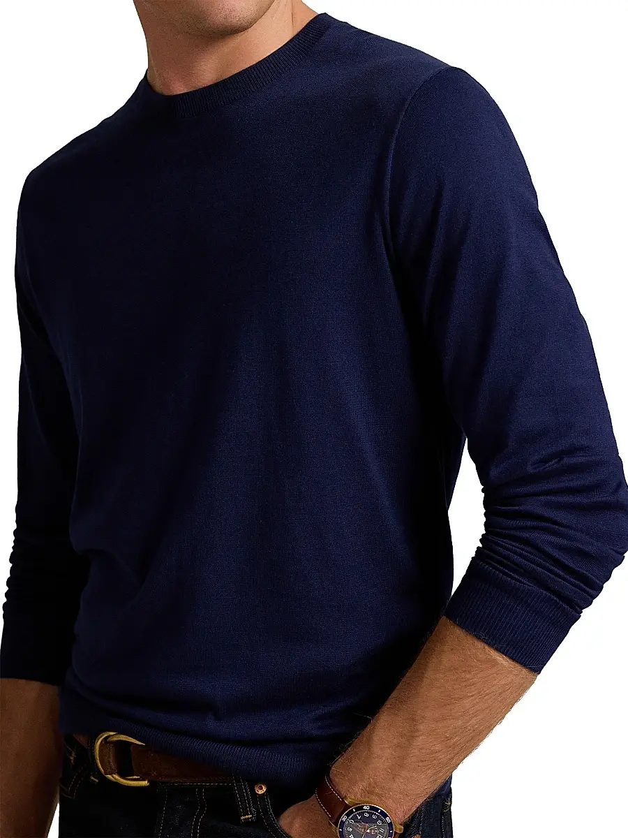 Polo Ralph Lauren Men's Cotton Crewneck Sweater | Thumbnail 5 Polo Ralph Lauren Men's Cotton Crewneck Sweater | Thumbnail 5