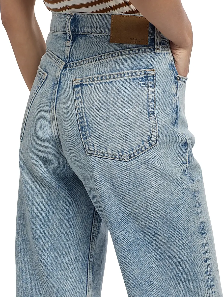 rag & bone Women's Shea High-Rise Relaxed Straight Jeans | Thumbnail 6