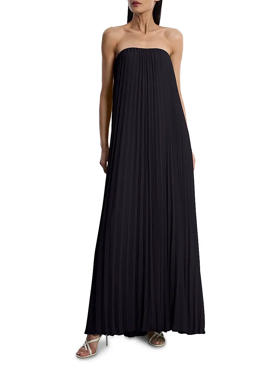 BCBGMAXAZRIA Women's Sunburst Pleated Gown | Thumbnail 3