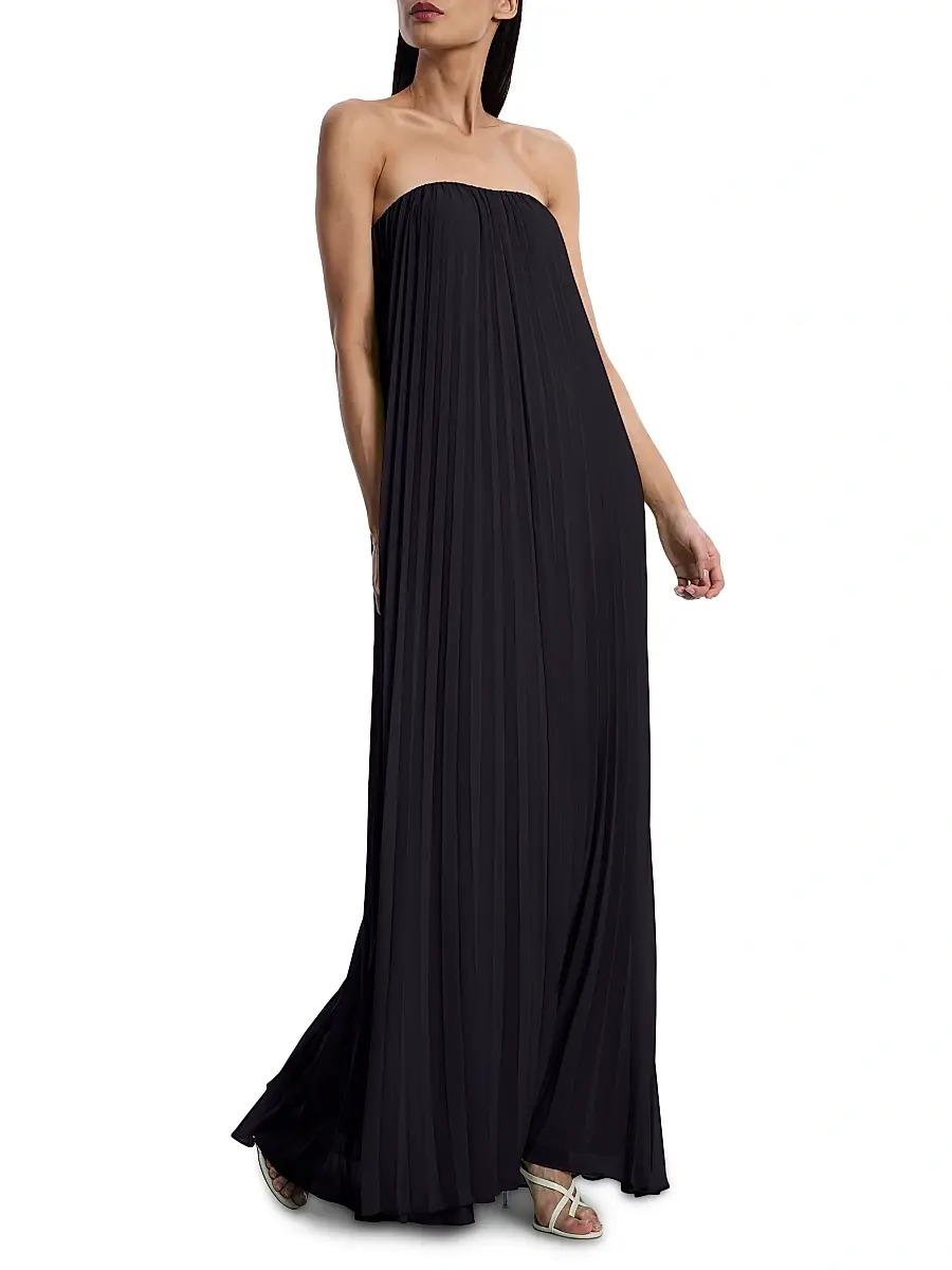BCBGMAXAZRIA Women's Sunburst Pleated Gown | Thumbnail 4