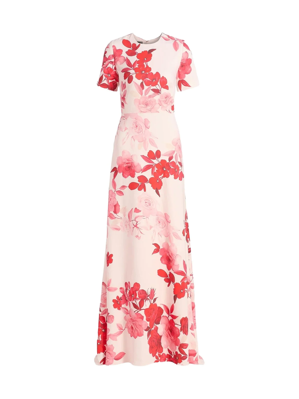 Women's Ombré Floral Short-Sleeve A-Line Gown Women's Ombré Floral Short-Sleeve A-Line Gown