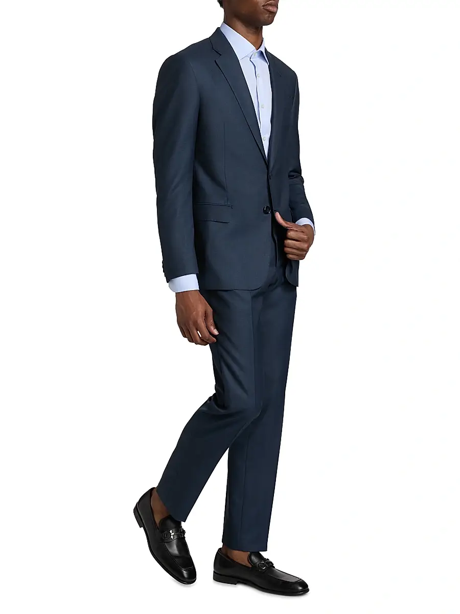 Giorgio Armani Men's Wool Single-Breasted Suit | Thumbnail 2 Giorgio Armani Men's Wool Single-Breasted Suit | Thumbnail 2