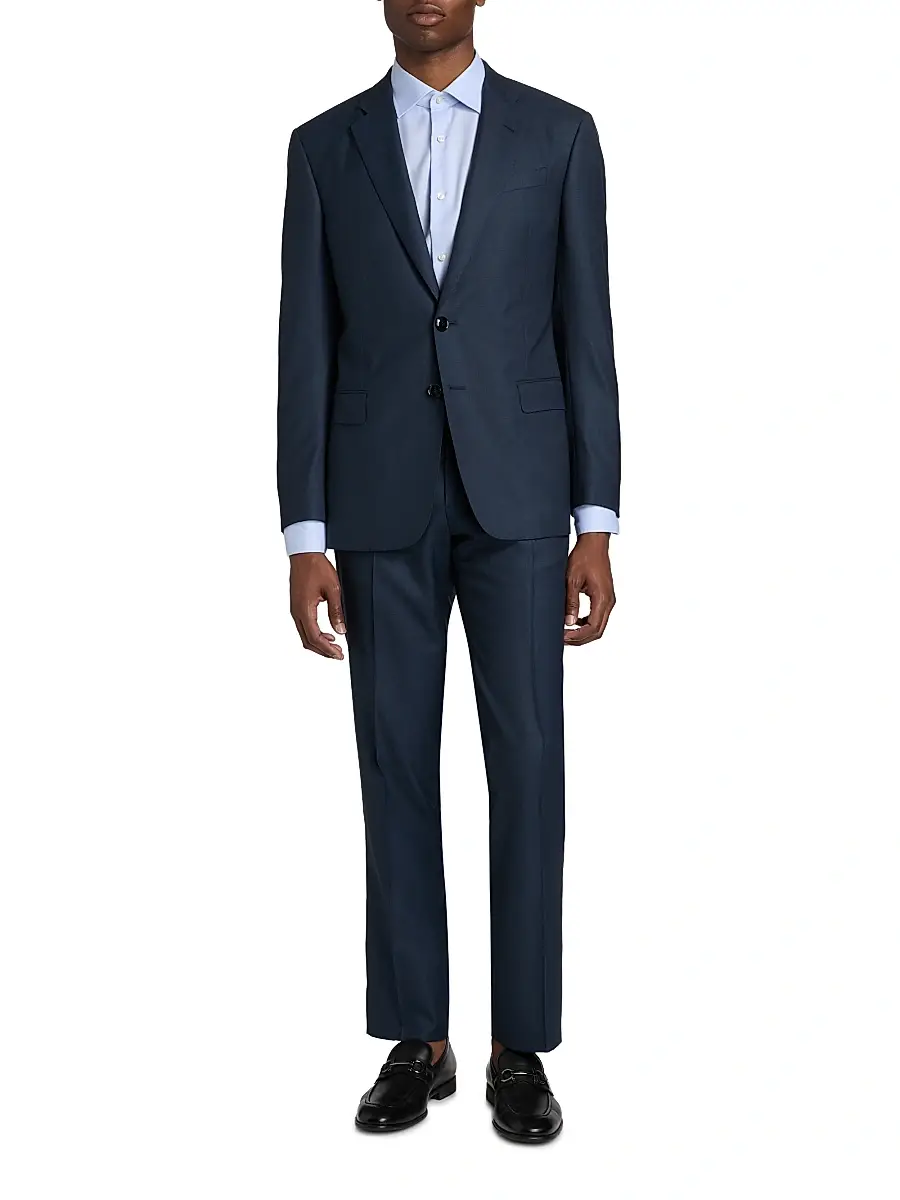 Giorgio Armani Men's Wool Single-Breasted Suit | Thumbnail 3 Giorgio Armani Men's Wool Single-Breasted Suit | Thumbnail 3