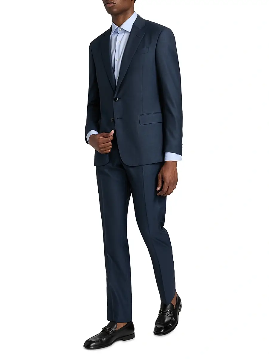 Giorgio Armani Men's Wool Single-Breasted Suit | Thumbnail 4 Giorgio Armani Men's Wool Single-Breasted Suit | Thumbnail 4