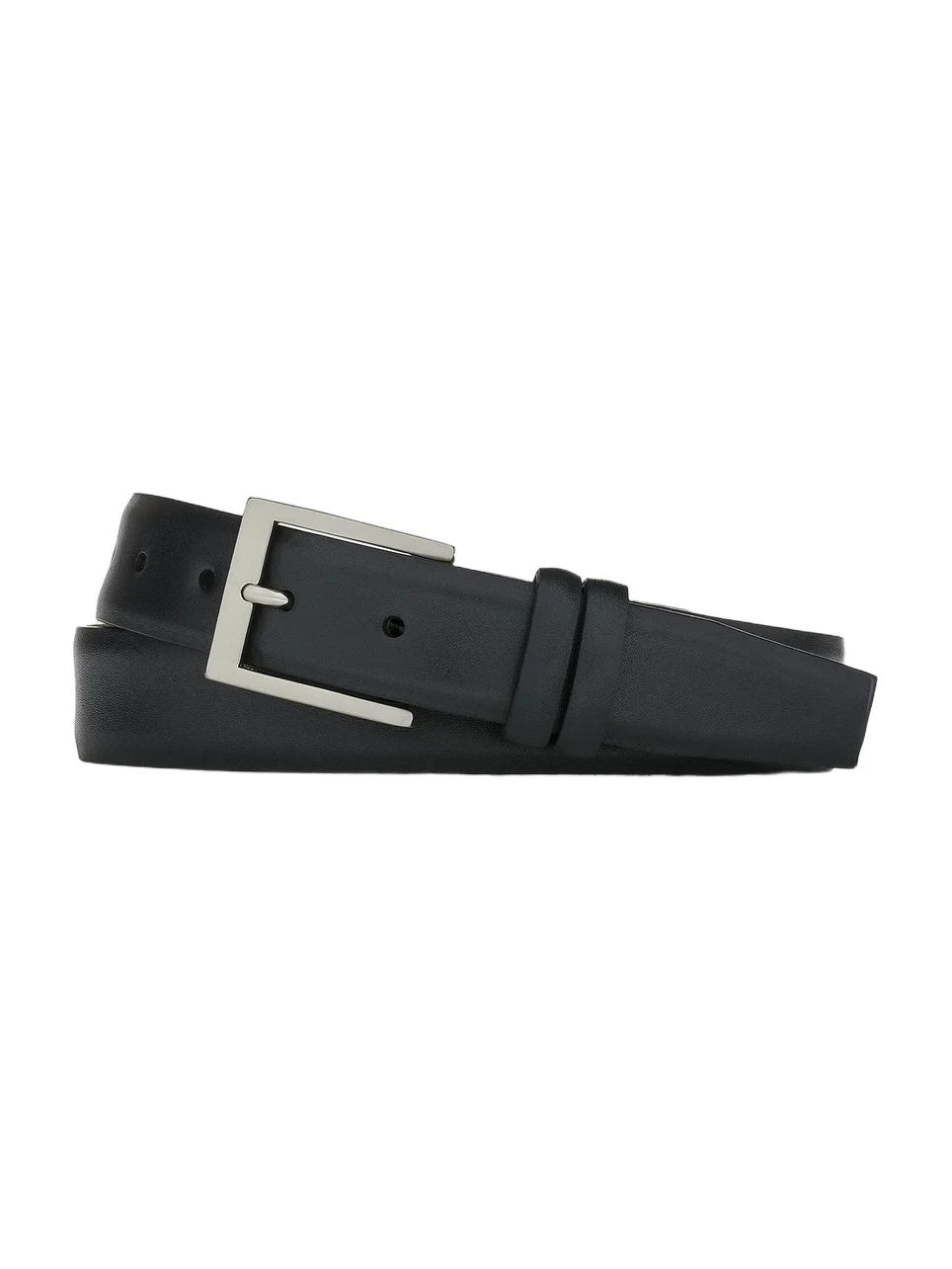W. Kleinberg Men's Nappa Leather Plated-Brass Belt