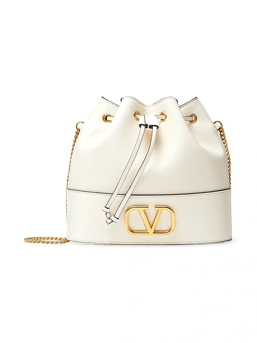 Women's Mini Bucket Bag in Nappa with Vlogo Signature Chain Women's Mini Bucket Bag in Nappa with Vlogo Signature Chain