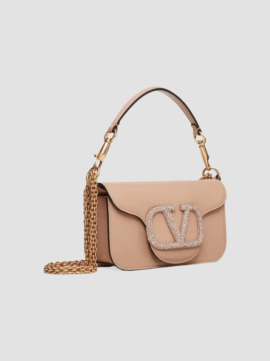 Valentino Women's Locò Small Shoulder Bag With Jewel Logo - Rose Cannelle | Thumbnail 2 Valentino Women's Locò Small Shoulder Bag With Jewel Logo - Rose Cannelle | Thumbnail 2