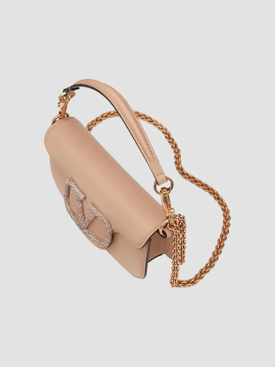 Valentino Women's Locò Small Shoulder Bag With Jewel Logo - Rose Cannelle | Thumbnail 5 Valentino Women's Locò Small Shoulder Bag With Jewel Logo - Rose Cannelle | Thumbnail 5