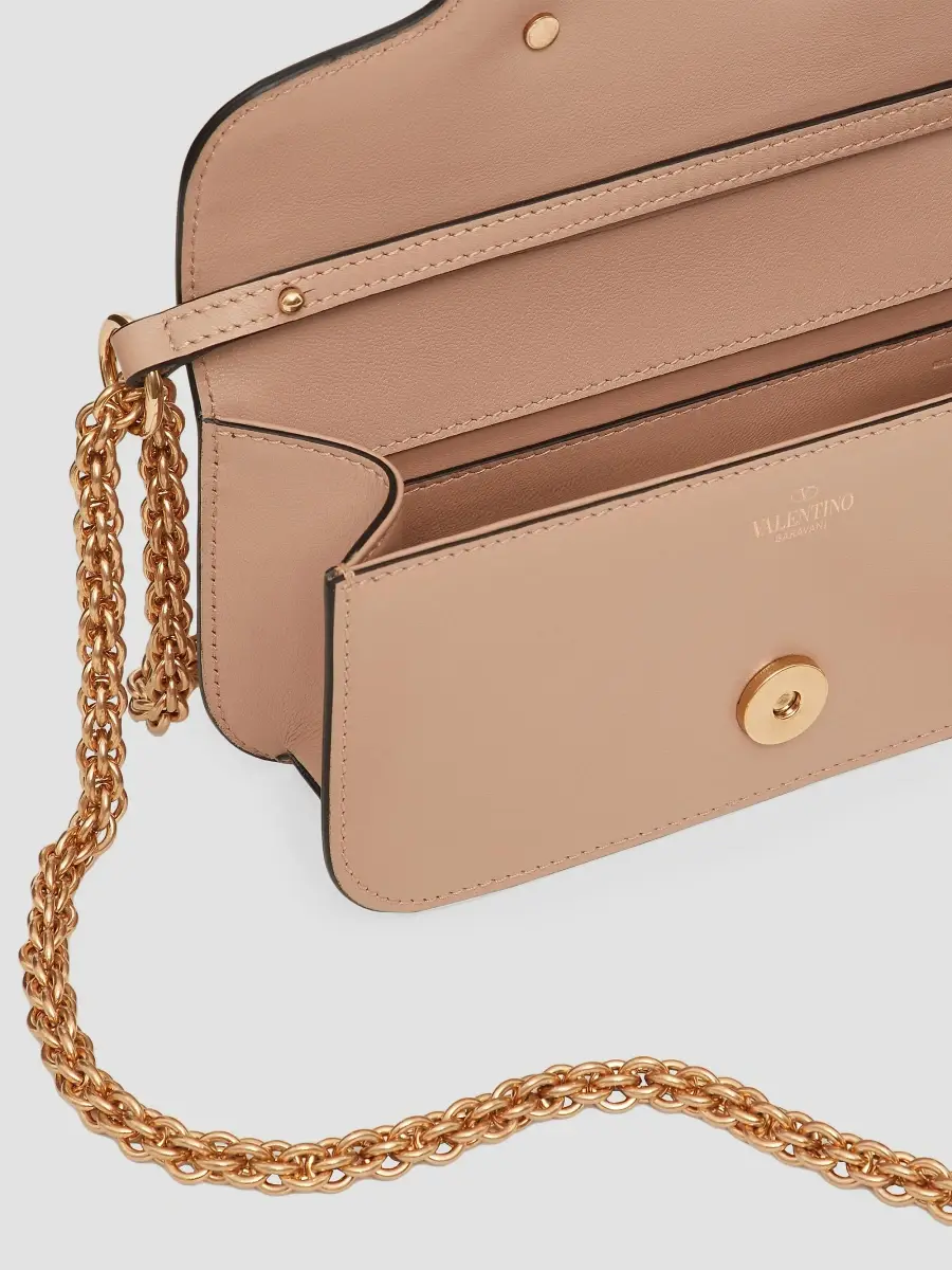 Valentino Women's Locò Small Shoulder Bag With Jewel Logo - Rose Cannelle | Thumbnail 6 Valentino Women's Locò Small Shoulder Bag With Jewel Logo - Rose Cannelle | Thumbnail 6