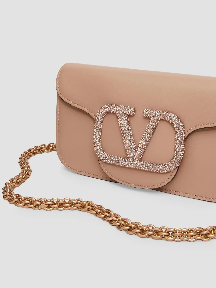 Valentino Women's Locò Small Shoulder Bag With Jewel Logo - Rose Cannelle | Thumbnail 7 Valentino Women's Locò Small Shoulder Bag With Jewel Logo - Rose Cannelle | Thumbnail 7