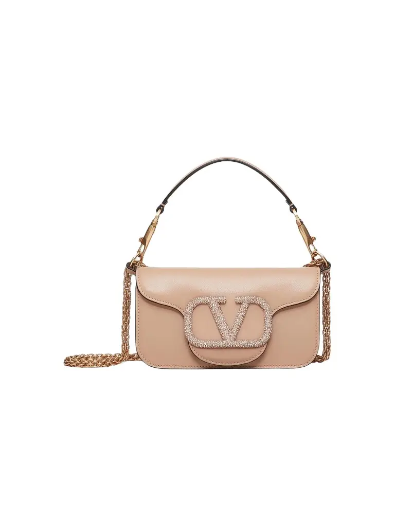 Valentino Women's Locò Small Shoulder Bag With Jewel Logo - Rose Cannelle