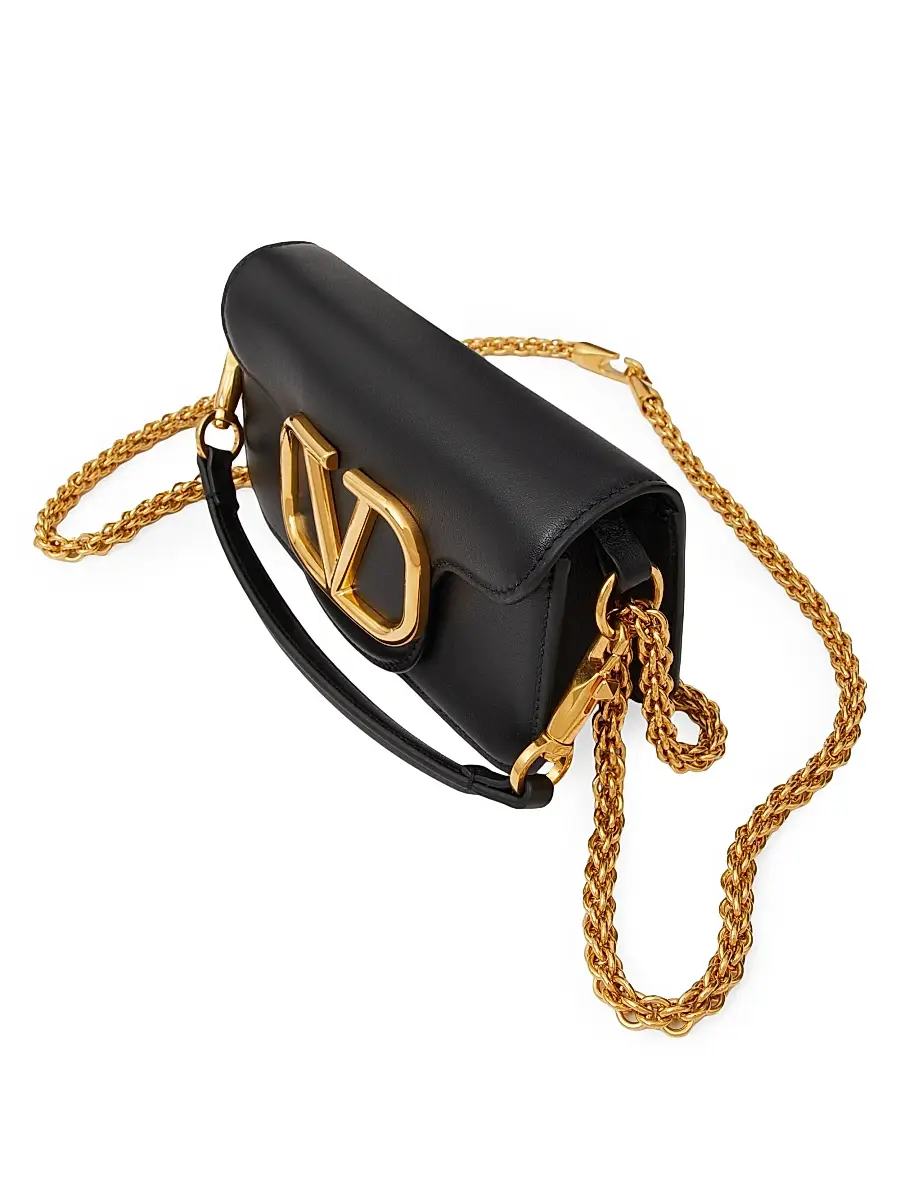 Valentino Women's Locò Small Shoulder Bag in Calfskin - Black | Thumbnail 6 Valentino Women's Locò Small Shoulder Bag in Calfskin - Black | Thumbnail 6