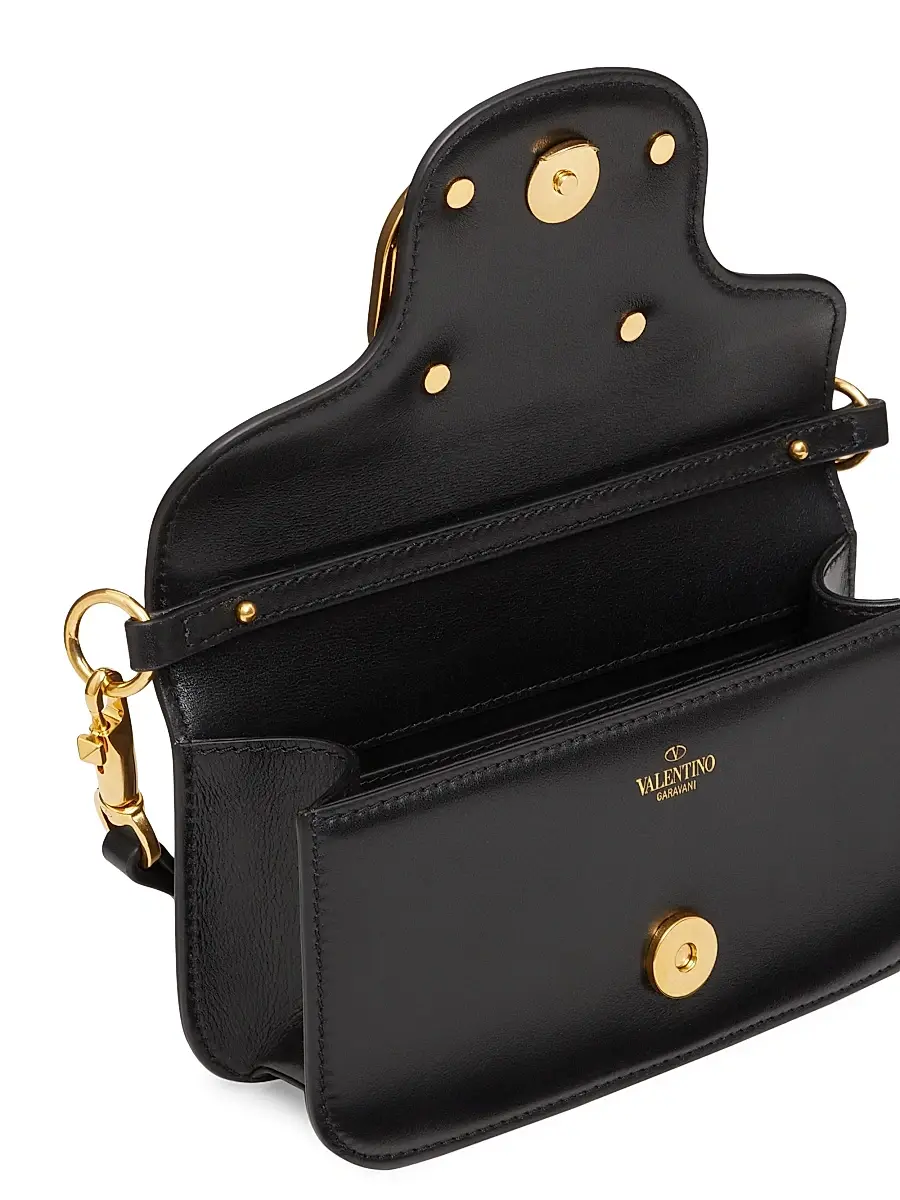 Valentino Women's Locò Small Shoulder Bag in Calfskin - Black | Thumbnail 8 Valentino Women's Locò Small Shoulder Bag in Calfskin - Black | Thumbnail 8