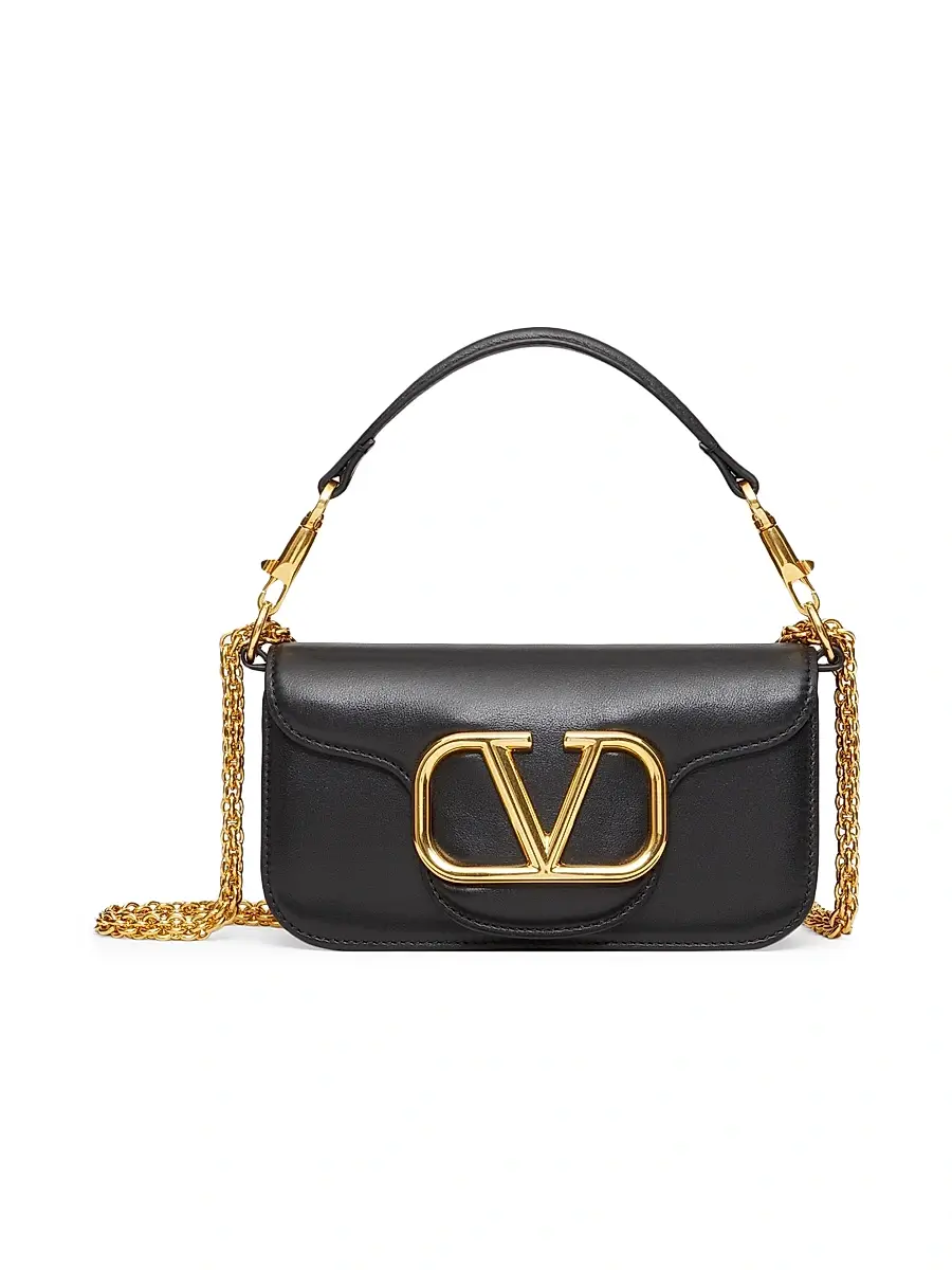 Valentino Women's Locò Small Shoulder Bag in Calfskin - Black
