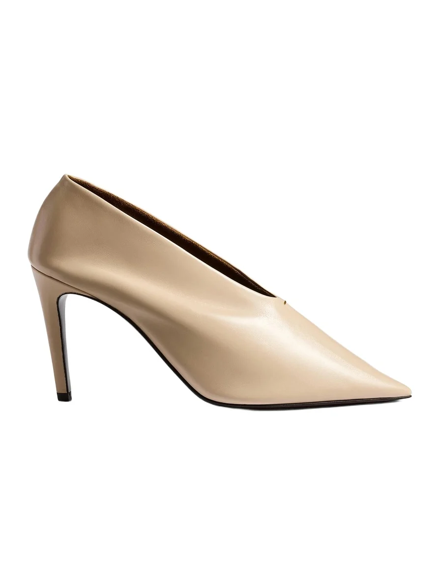 Miriam Pump In Nude Glazed Leather Miriam Pump In Nude Glazed Leather