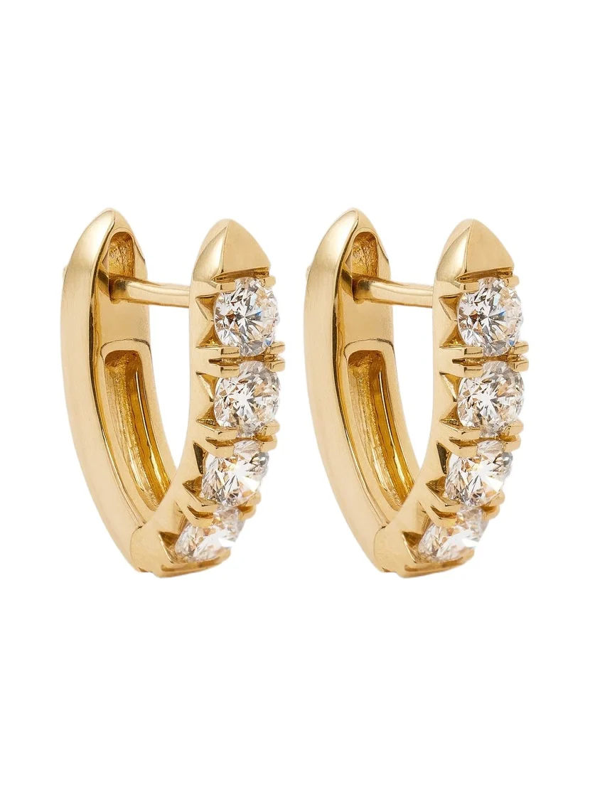 Round Cut Lab Diamond Huggie Round Cut Lab Diamond Huggie