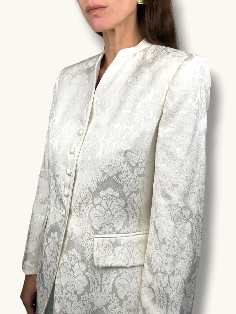 Jen Wonders Studio Ivory Jacquard Skirt Suit | Thumbnail 2 Jen Wonders Studio Ivory Jacquard Skirt Suit | Thumbnail 2