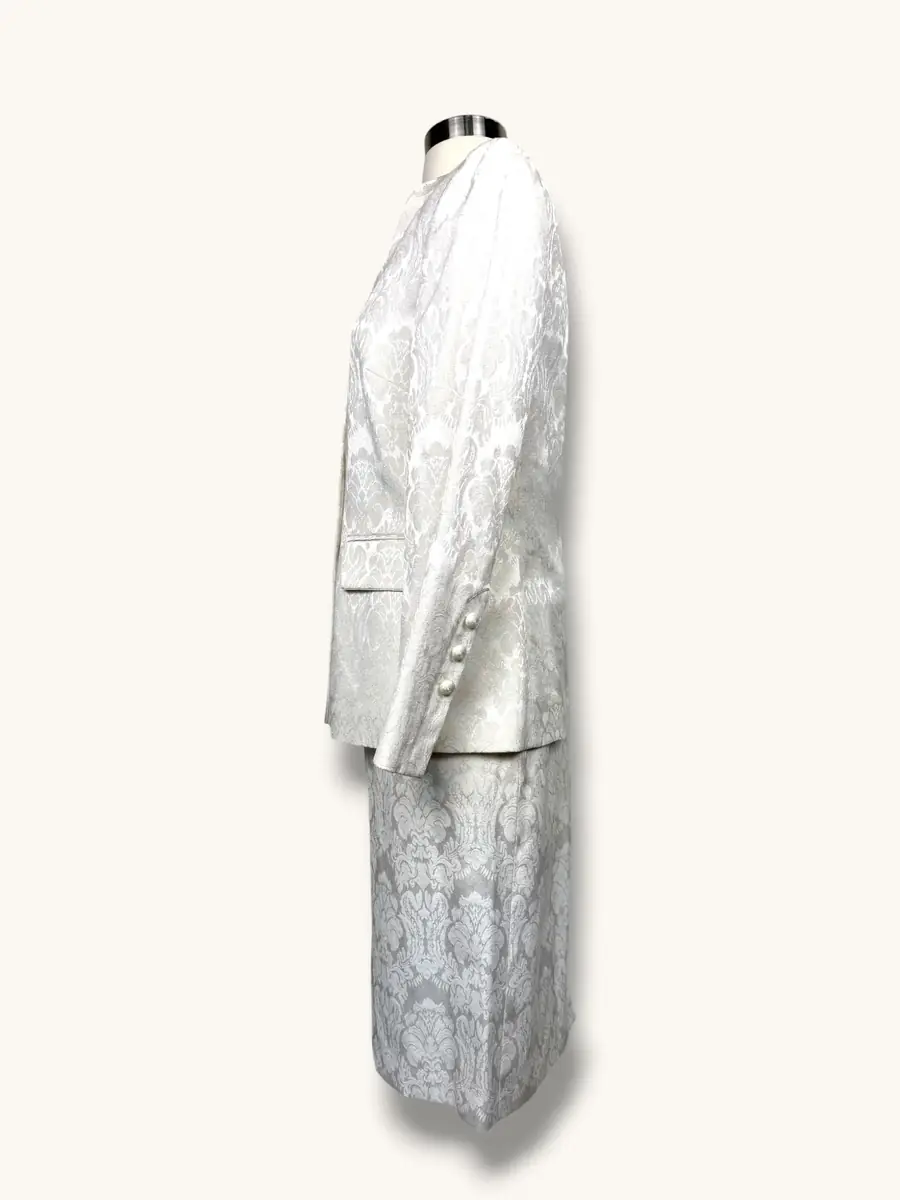 Jen Wonders Studio Ivory Jacquard Skirt Suit | Thumbnail 12 Jen Wonders Studio Ivory Jacquard Skirt Suit | Thumbnail 12