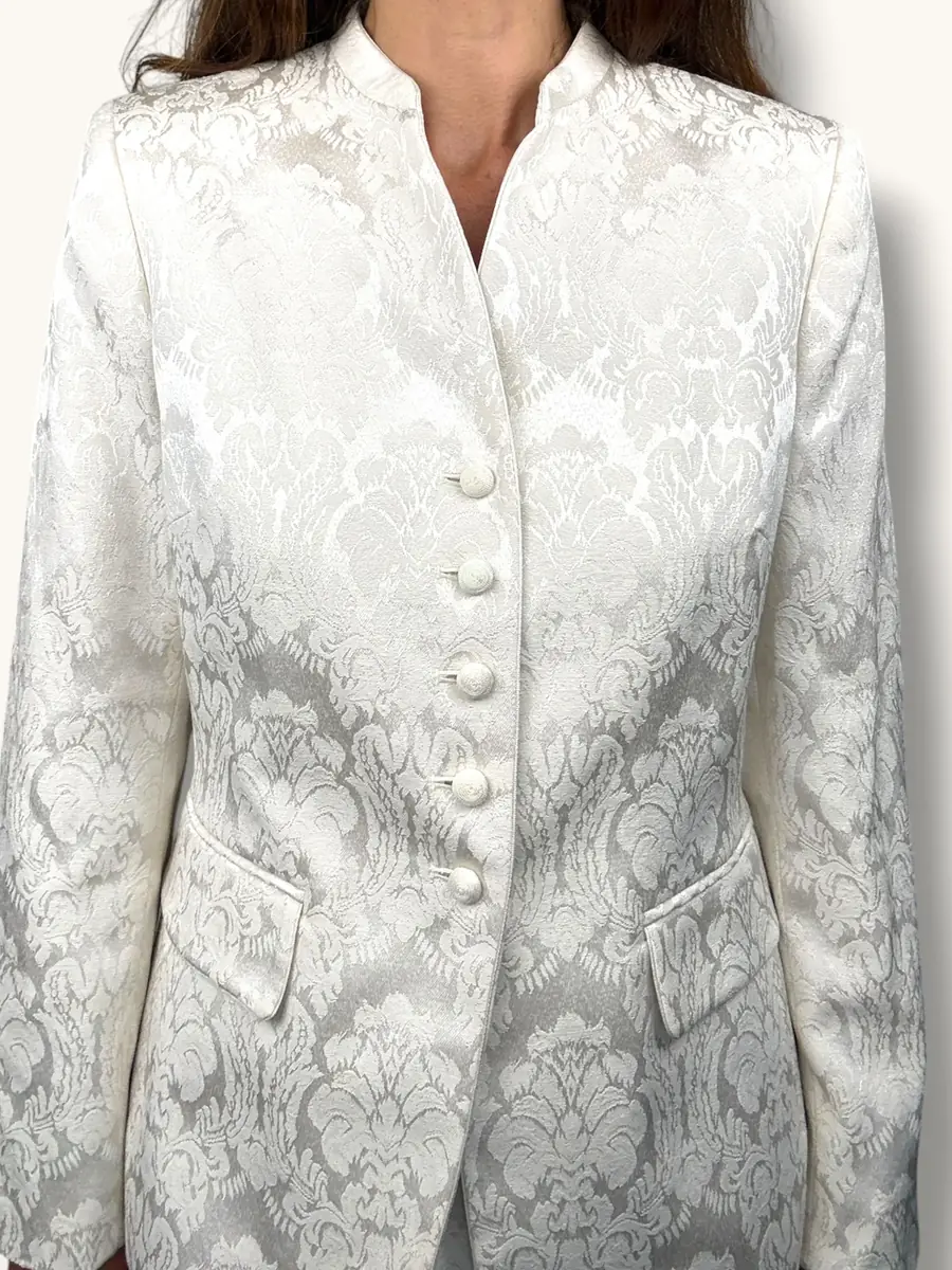 Jen Wonders Studio Ivory Jacquard Skirt Suit | Thumbnail 4 Jen Wonders Studio Ivory Jacquard Skirt Suit | Thumbnail 4