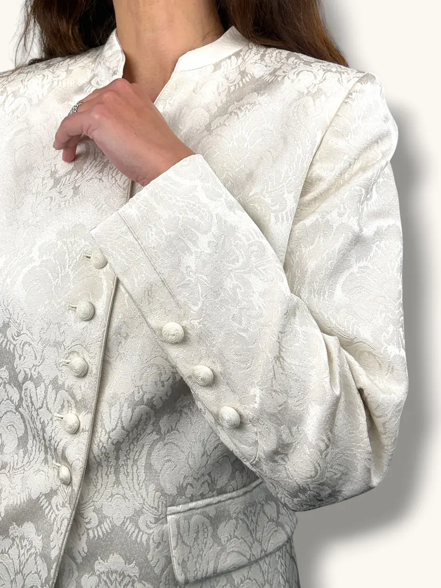 Jen Wonders Studio Ivory Jacquard Skirt Suit | Thumbnail 5 Jen Wonders Studio Ivory Jacquard Skirt Suit | Thumbnail 5