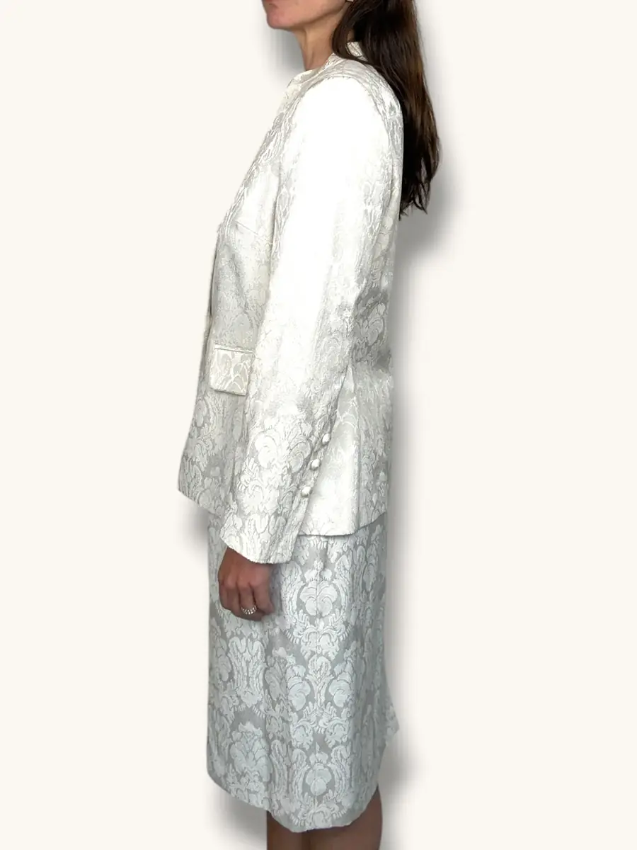 Jen Wonders Studio Ivory Jacquard Skirt Suit | Thumbnail 6 Jen Wonders Studio Ivory Jacquard Skirt Suit | Thumbnail 6