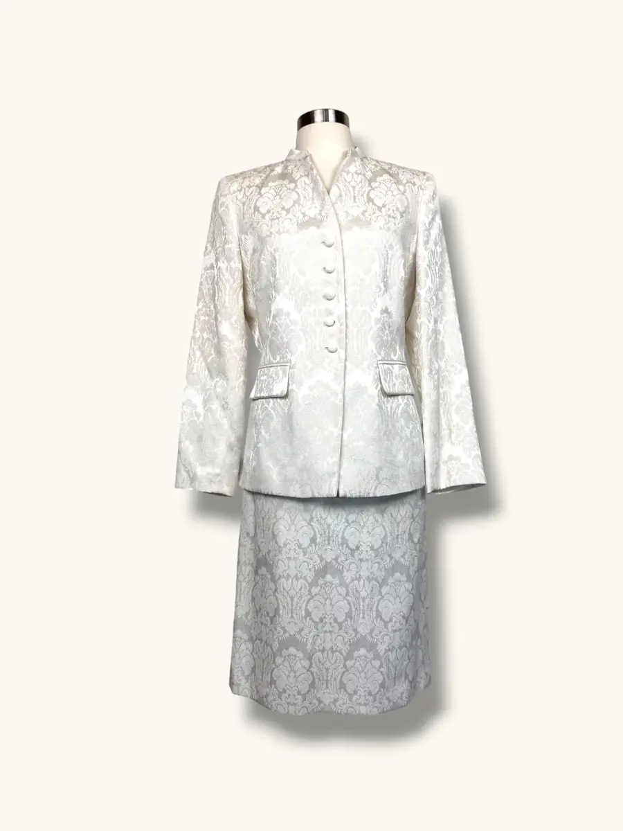 Jen Wonders Studio Ivory Jacquard Skirt Suit | Thumbnail 8 Jen Wonders Studio Ivory Jacquard Skirt Suit | Thumbnail 8