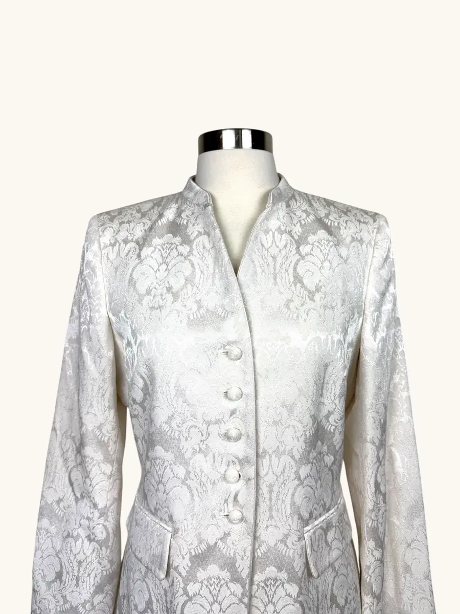 Jen Wonders Studio Ivory Jacquard Skirt Suit | Thumbnail 10 Jen Wonders Studio Ivory Jacquard Skirt Suit | Thumbnail 10