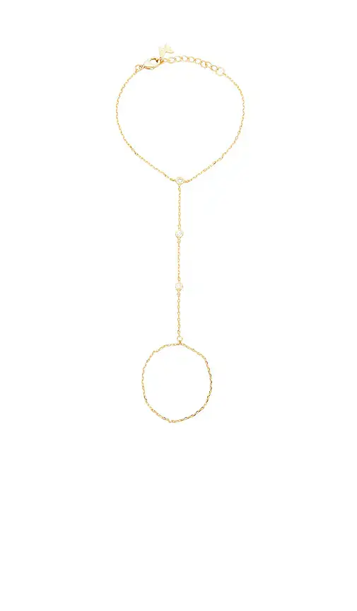 By Adina Eden Dainty Cz Bezel Hand Chain | Thumbnail 2 By Adina Eden Dainty Cz Bezel Hand Chain | Thumbnail 2