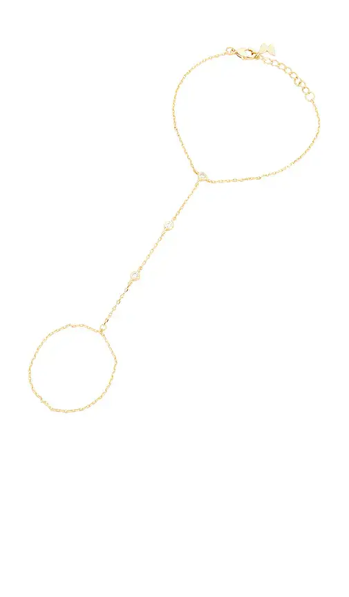 By Adina Eden Dainty Cz Bezel Hand Chain | Image 1 By Adina Eden Dainty Cz Bezel Hand Chain | Image 1