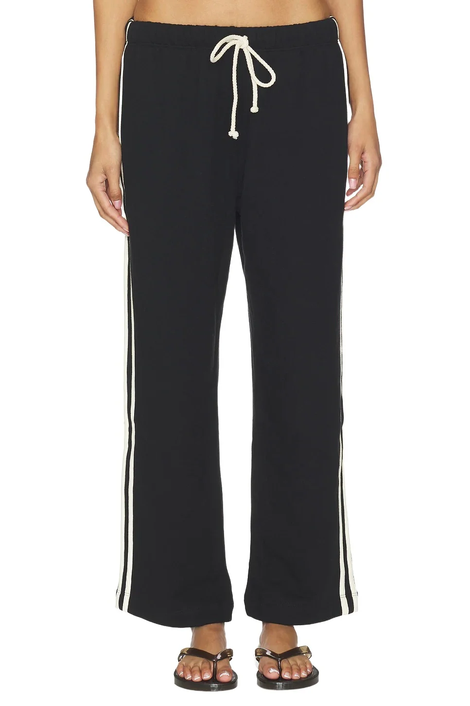 The Eco-Terry Stripe Crop Pant The Eco-Terry Stripe Crop Pant