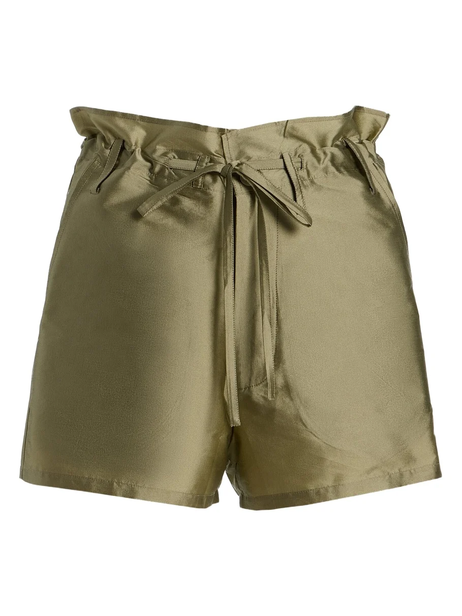 CHAN LUU Techno Taffeta Shorts