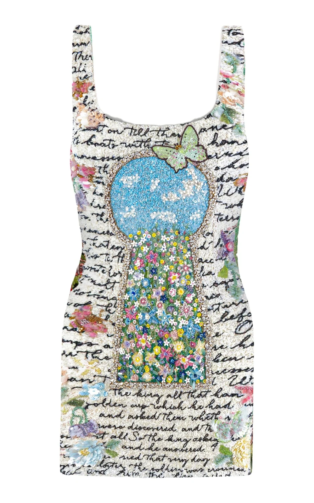 Aurete Enchanted Garden Embroidered Tulle Mini Dress Aurete Enchanted Garden Embroidered Tulle Mini Dress