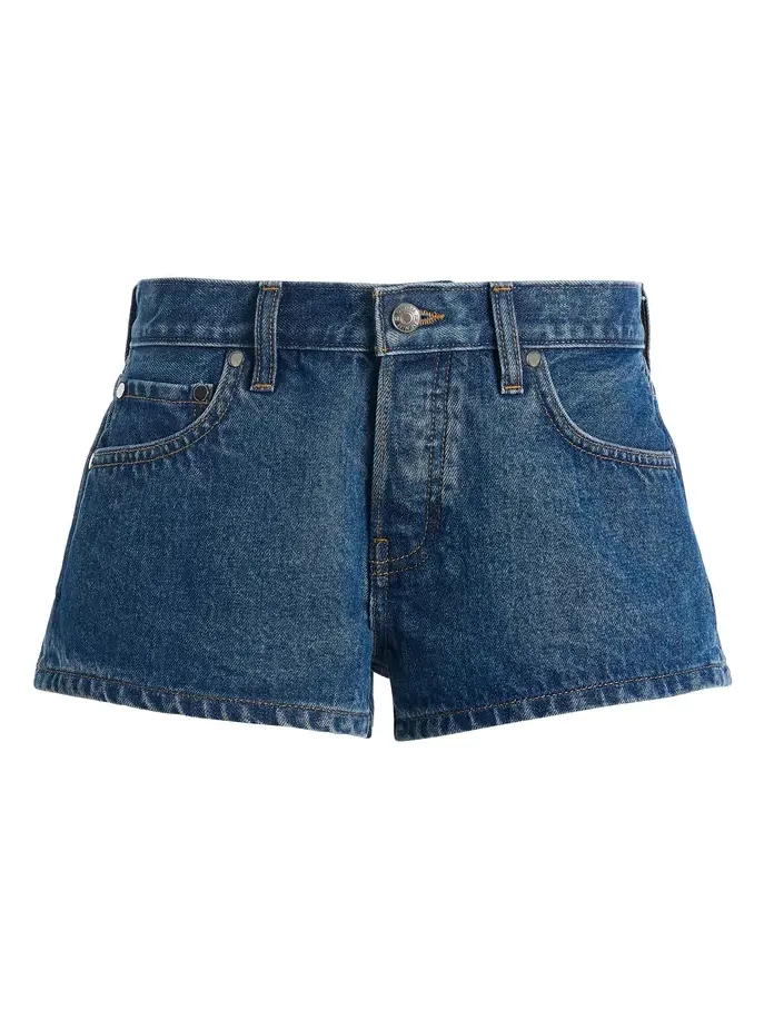 Portman Low-Rise Cotton-Blend Mini Shorts