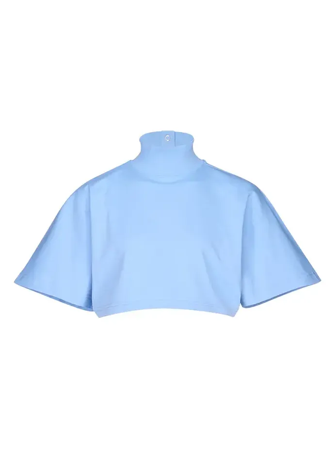 Oversized Cropped Cotton T-Shirt