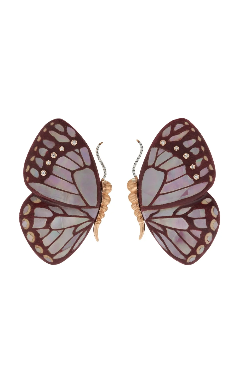 Marquetry Butterfly Earrings
