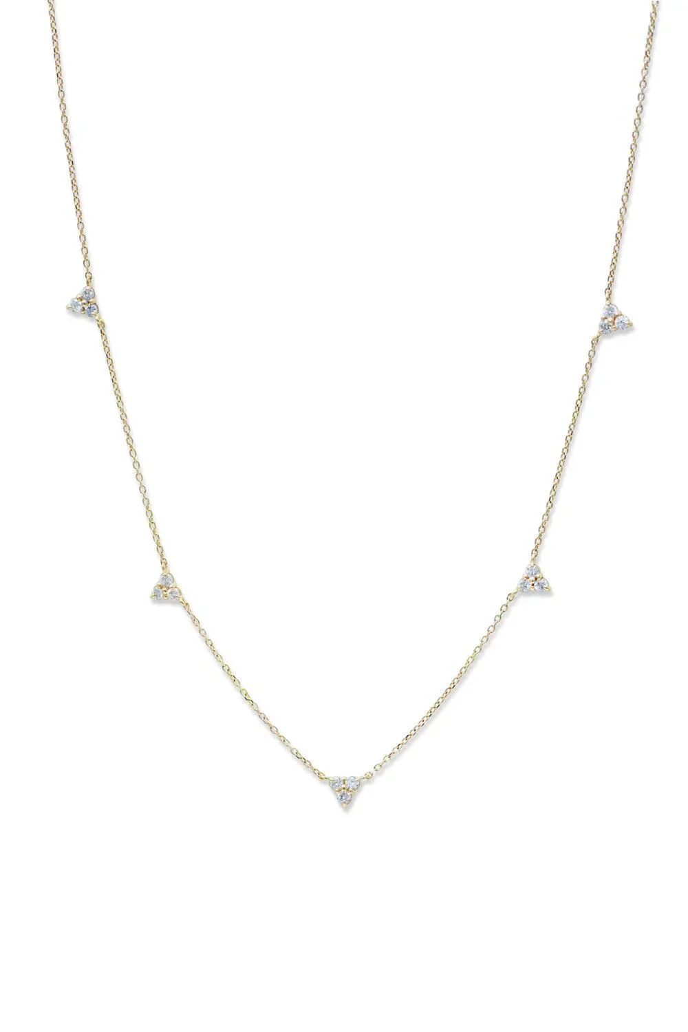 Anzie Diamond Cléo Station Necklace