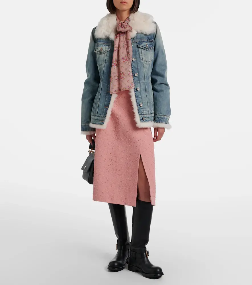 Dolce & Gabbana Shearling-trimmed denim jacket | Thumbnail 6 Dolce & Gabbana Shearling-trimmed denim jacket | Thumbnail 6