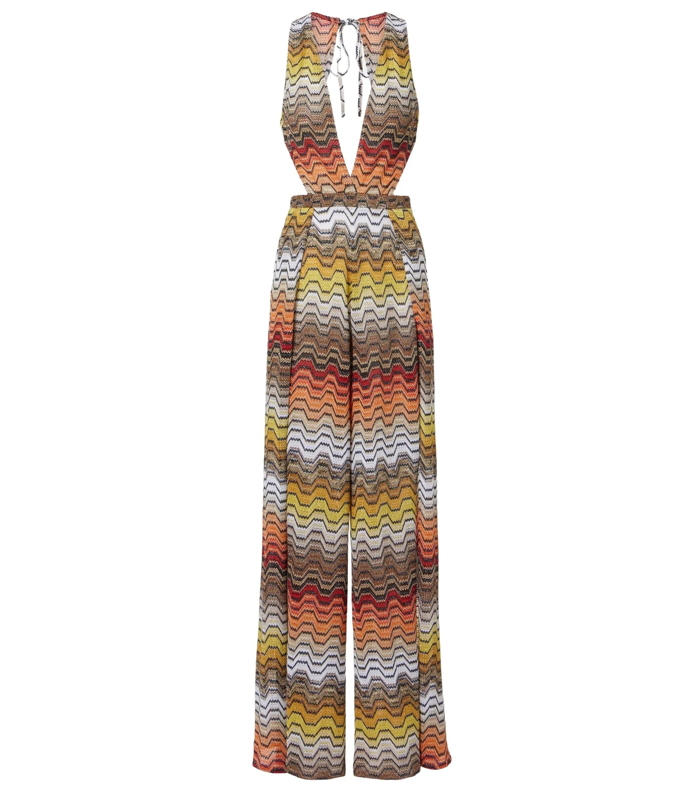 Wave lamé jumpsuit