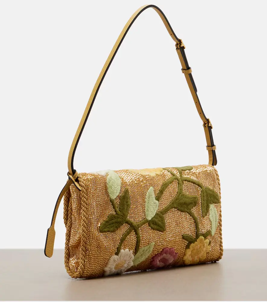 Valentino Garavani DeVain Small beaded floral shoulder bag | Thumbnail 2 Valentino Garavani DeVain Small beaded floral shoulder bag | Thumbnail 2