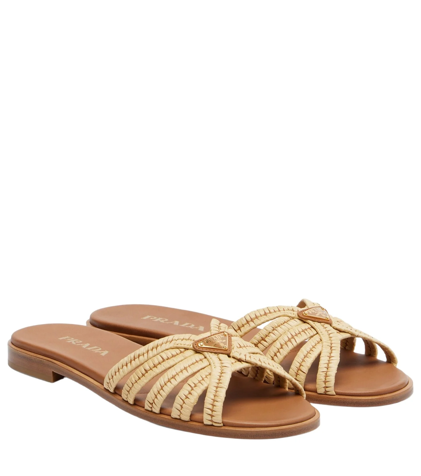 Crochet raffia-effect slides Crochet raffia-effect slides