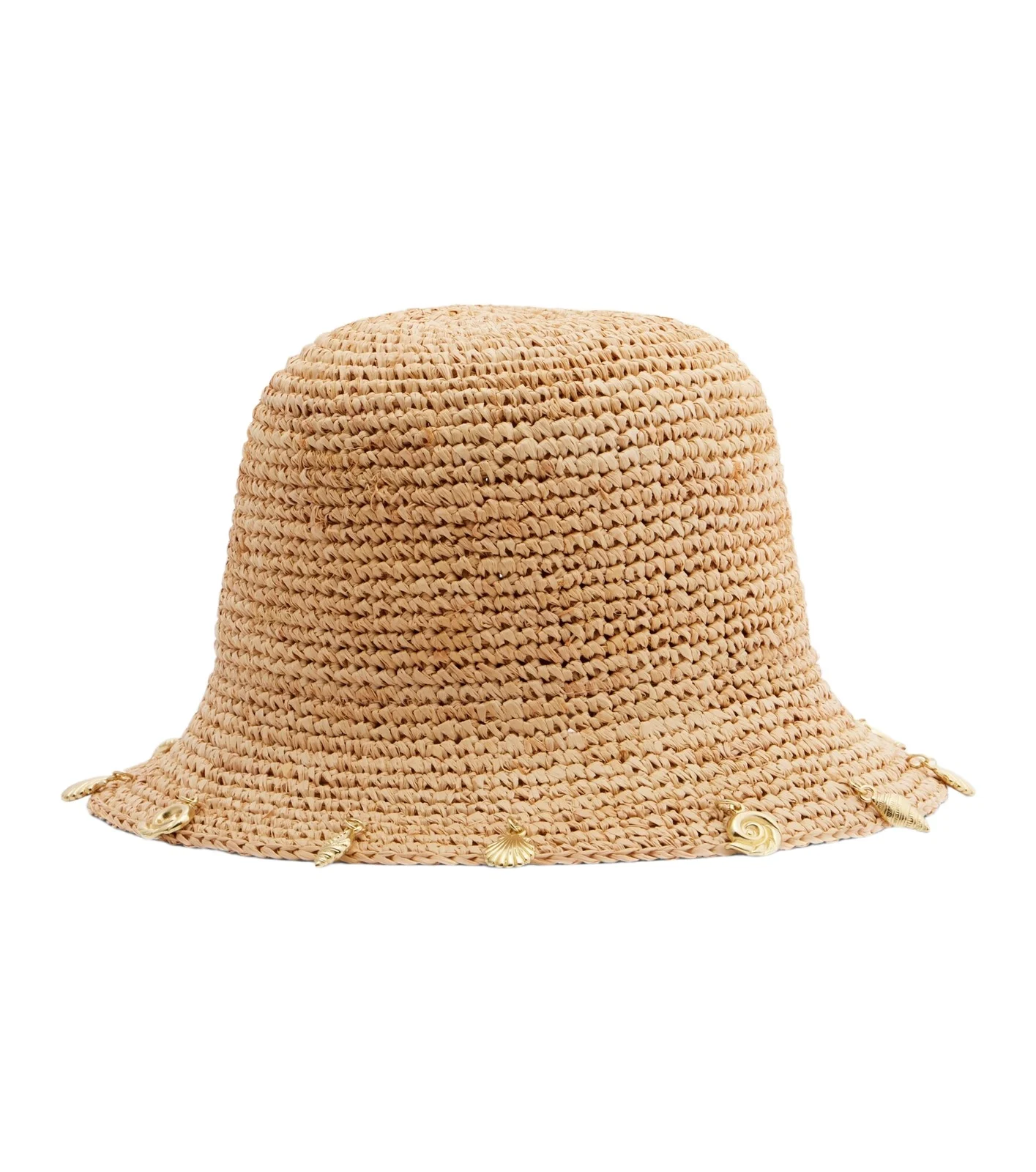 Oséree Embellished raffia bucket hat Oséree Embellished raffia bucket hat