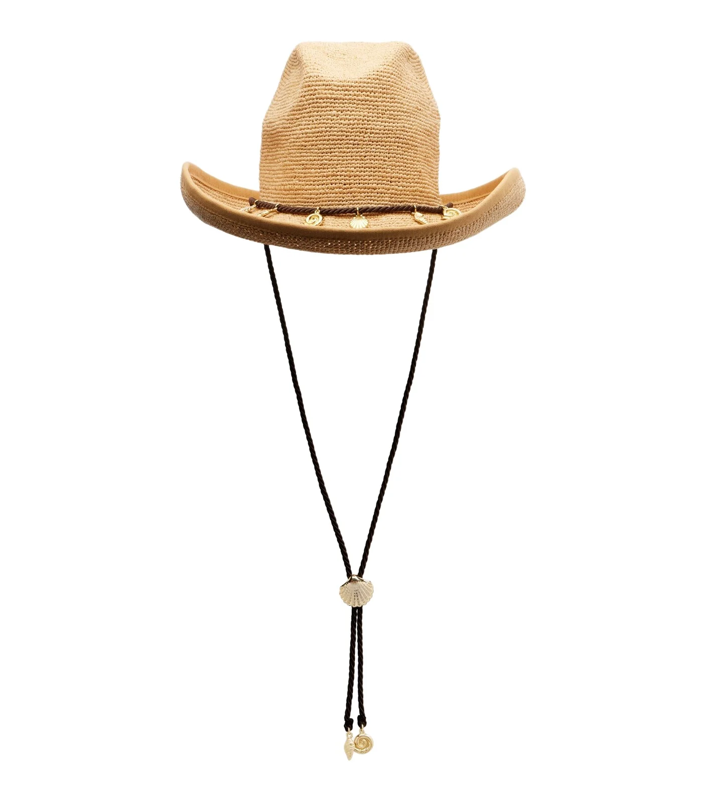 Oséree Embellished raffia cowboy hat Oséree Embellished raffia cowboy hat