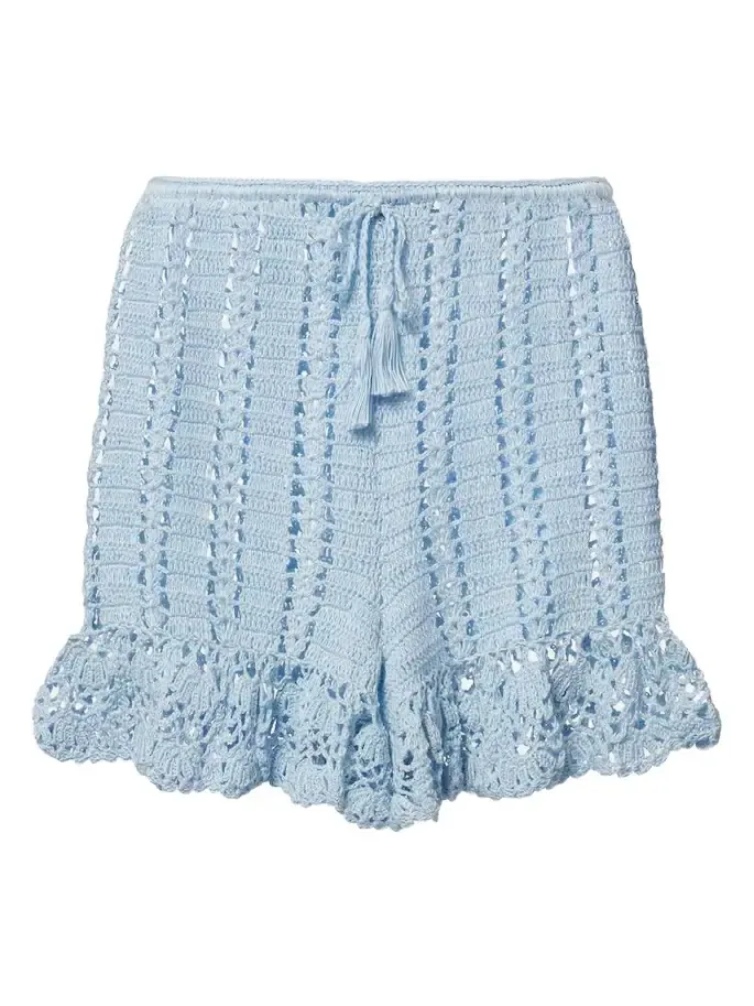 Anna Kosturova Crochet cotton shorts